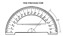 protractor and compass
